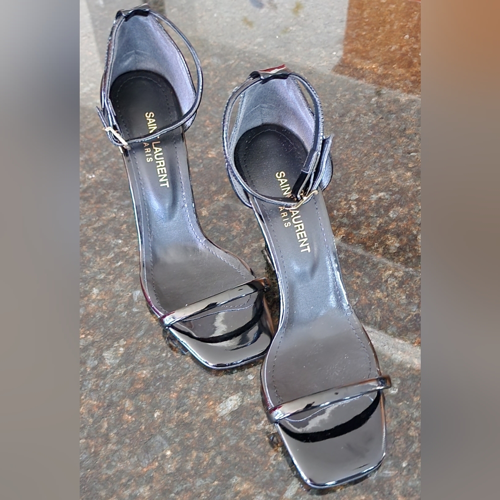 Saint Laurent Opyum YSL Heel Sandal
